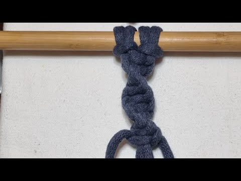 Der halbe Kreuzknoten anleitung free tutorial #macrame makramee آموزش گره مارپیچ مکرمه مکرومه