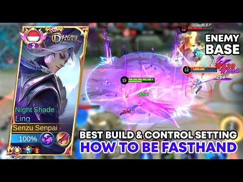 LING FASTHAND FREESTYLE KILL | SECRET CORNTROL SETTING & BEST BUILD LING 2023 Mobile Legends