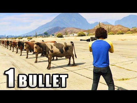 GTA V - How many Animals can survive 1 Bullet?