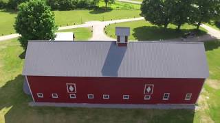 VT Wedding Venue Mansfield Barn Drone Exterior Aerial