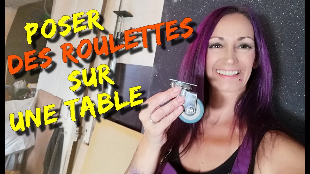 TUTO/DIY : Comment poser facilement des roulettes sur une table ronde ou tout autre meuble 