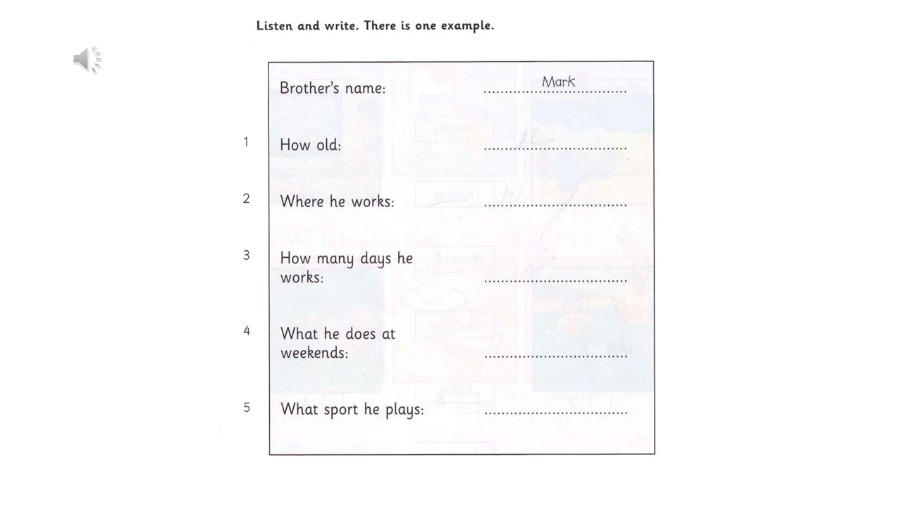 Movers 2 - Test 1 - Part 2