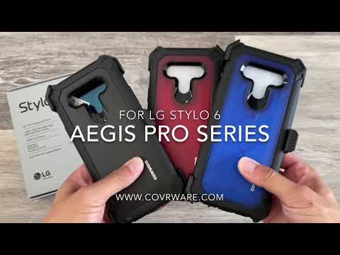 LG Stylo 6 case COVRWARE Aegis Pro Series Full-Body Armor Holster Cover Built-In Screen Protector