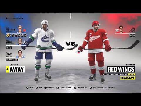 NHL 22 Detroit Red Wings Vs Vancouver Canucks (Professional) 1080p 60fps