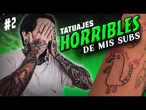 REACCIONANDO a los TATUAJES HORRIBLES de MIS SUSCRIPTORES 🤢 #02