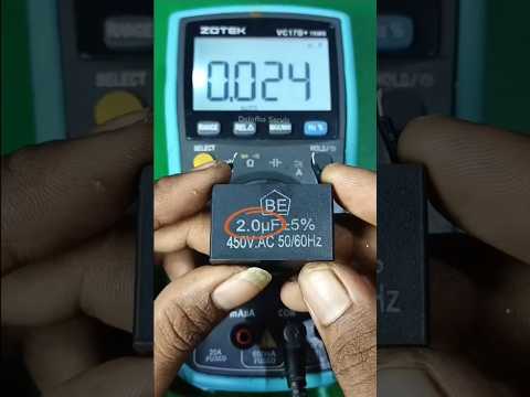 How to test a capacitor using a digital multimeter #tutorial #capacitor #Measure #electronic #shorts