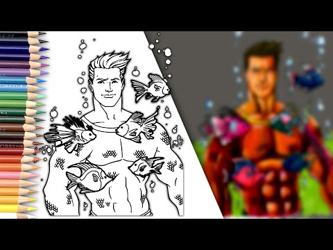AQUAMAN With His Fish Coloring Page | DC Aquaman Coloring [NCS Release]