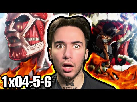WAIT.. WTF !? ATTACK ON TITAN 1x04, 1x05, AND 1x06 (REACTION)