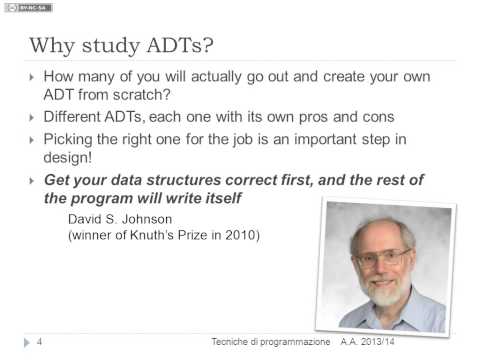 Abstract Data Types - Lezione 04a del 11/03/2014 - Tecniche di Programmazione