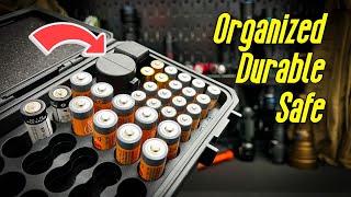 KIWIFOTOS Battery Case with Tester: Organize & Test Your Batteries