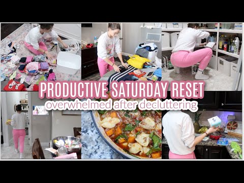 Productive Saturday Reset | Cleaning, Decluttering, Laundry & Cozy Soup! Overwhelmed to Productive