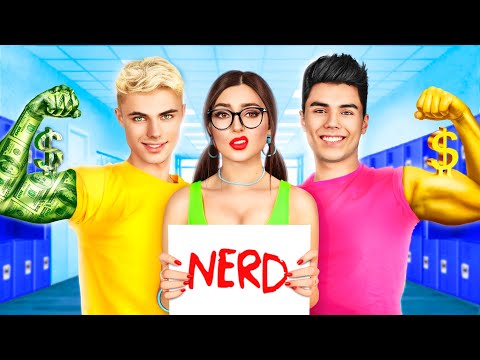 Rich Popular VS Broke Unpopular Student | How to Become Famous in School Life by RATATA POWER