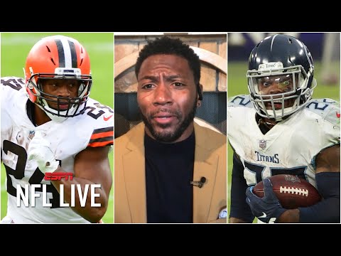 萊恩克拉克嗨翻了！尼克·查伯和德里克·亨利同場較勁！ | NFL Live (Ryan Clark is fired up to see Nick Chubb and Derrick Henry in the same game | NFL Live)