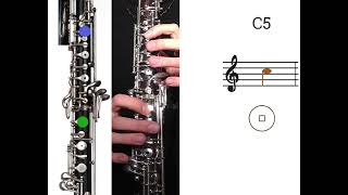 Oboe Fingering Chart ' C major scale ' #fingerstyle #notes #music #trending #oboe
