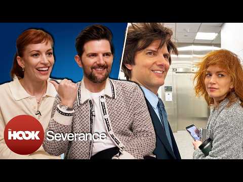 Adam Scott & Britt Lower On Coffee, 'Severance' Memes & Mark's Hair |@TheHookOfficial