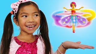 Emma Pretend Play w/ Flying Flutterbye Fairy Deluxe Light Up Doll Girl Toy