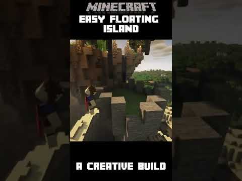 EASY Floating Island Base building in Minecraft #shorts