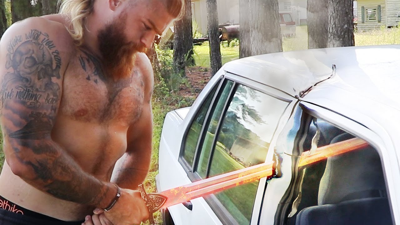 Can A Glowing 1000 Degree Sword Slice A Car In Half?
