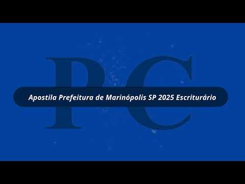 Apostila Prefeitura de Marinópolis SP 2025 Escriturário