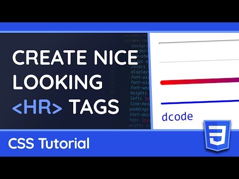 Styling Horizontal Rule Tags (hr) - CSS Tutorial