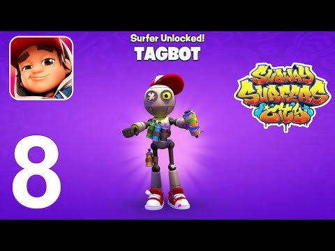 Subway Surfers City - Gameplay Walkthrough Part 8 - New Surfer "Tagbot" (Android/iOS)