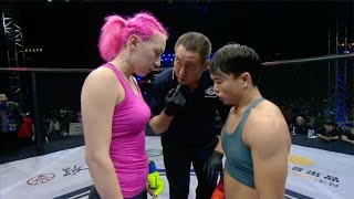俄羅斯猛女來勢洶洶！嚴啓慧用地面技術，輕鬆制服對手#拳擊 #boxing