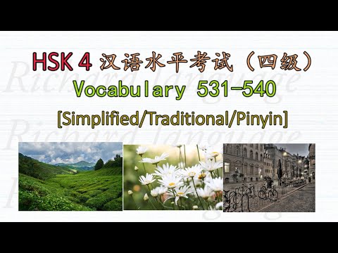 [HSK 4: Vocabulary 531-540] | Let's read all the 600 Chinese words in HSK 4 | 汉语水平考試 HSK 4