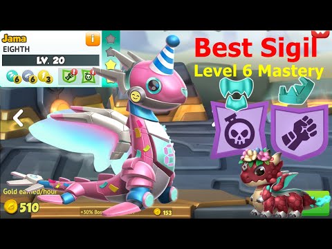 Best Sigil and Level 6 Mastery for Primal Eighth | Best sigil for Flos Virgo-Dragon mania Legends