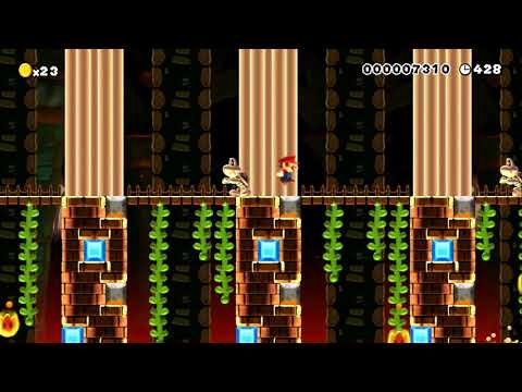 world 1-4 the fire fortress by omidget ~ SUPER MARIO MAKER ~ NO COMMENTARY 1bd 1be