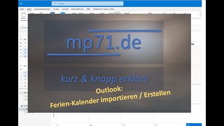Outlook Kalender: Mal eben Ferien & Feiertage in den Kalender hinzufügen
