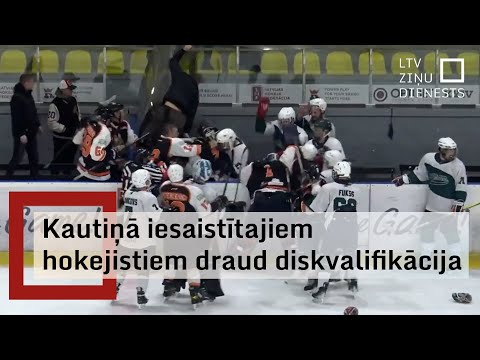 Masveida kautiņš spēles laikā satricina Latvijas amatieru hokeja līgu