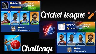 Cricket league challenge with pro player