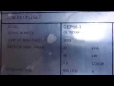 CATERPILLAR OLYMPIAN GEP65-3 65 KVA 2003 16.958 HRS. ! SNS474