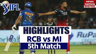 RCB vs MI Highlights : IPL 2023: Royal Challengers Bangalore vs Mumbai Indians Full Match Highlight