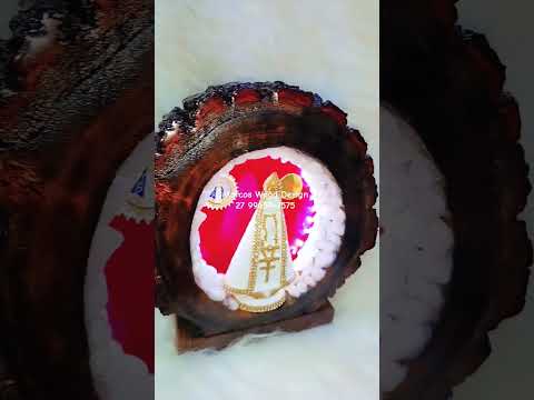 Santuário Rústico Nossa Senhora Aparecida Fundo em Resina Vermelho e LED Branco - video