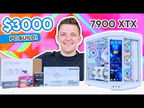 The ULTIMATE $3000 Gaming PC Build! 🤩 [HYTE Y70 Touch, 7900 XTX & 7950X3D]