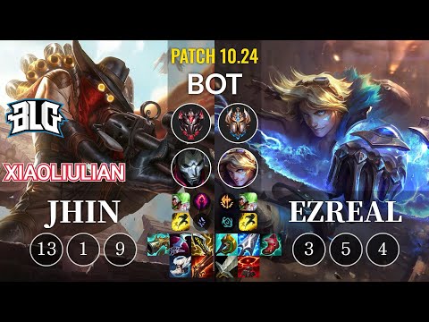BLG xiaoliulian Jhin vs Ezreal Bot - KR Patch 10.24