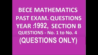 Download Lagu BECE Math Theory 1992, Questions 1 to 5, For Junior High School, JHS Thumbnail