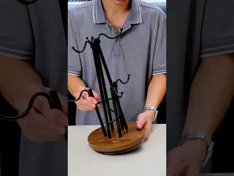 Giá treo cốc xoay 360? đế gỗ 33.5 x 20cm TEWA, 80090 video