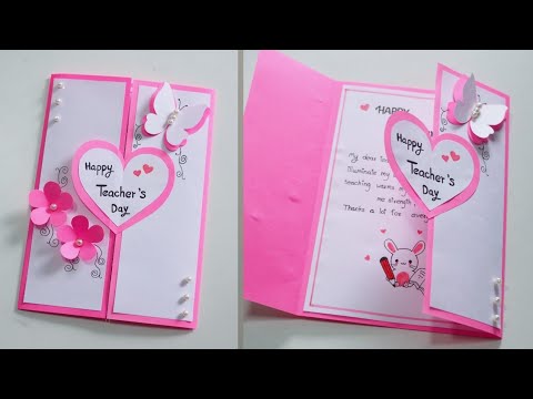 Happy Teacher's Day Card 💕 How To Make Teacher's Day Card/ Handmade Teacher's Day Card/ Paper Crafts