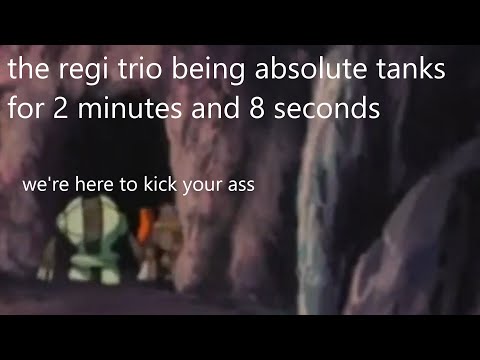 the regi trio being absolute tanks for 2 minutes and 8 seconds
