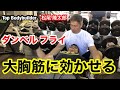 【筋トレ】「ダンベルフライ」大胸筋に効かせる! by 松尾隆太郎