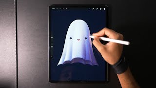 Drawing a Ghost with Procreate 👻