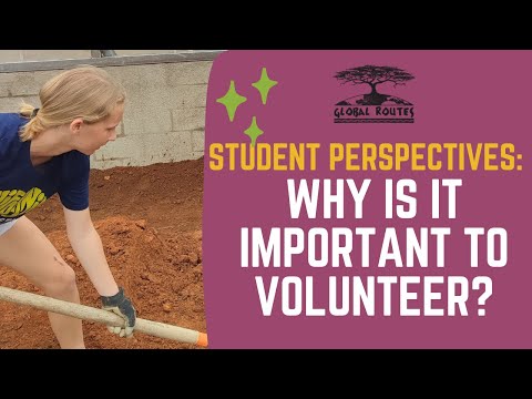 Why is it important to volunteer?