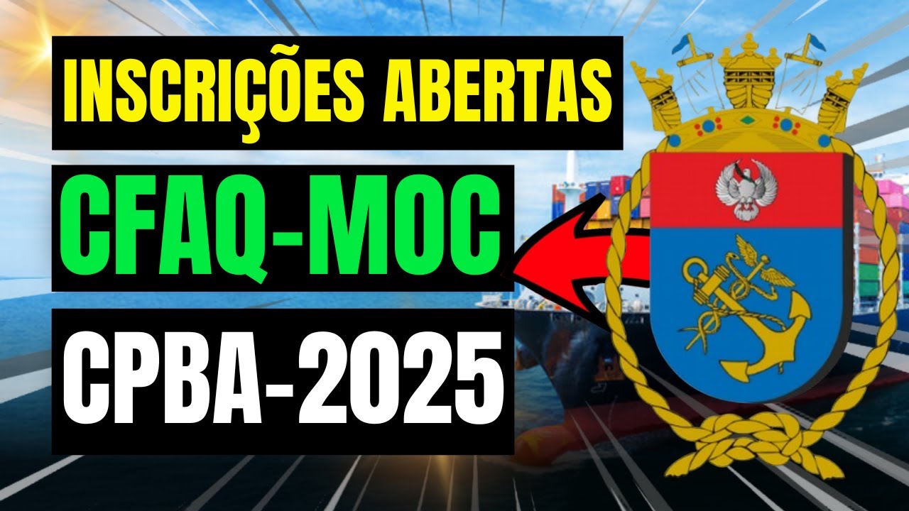 EDITAL COM INSCRIÇÕES ABERTAS PARA CFAQ-MOC 2025 NA CPBA EM SALVADOR-BA