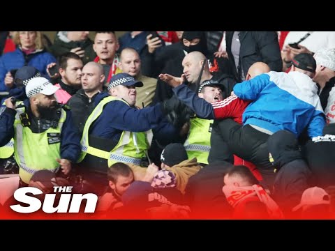 Hungary fans clash with cops at Wembley riot
