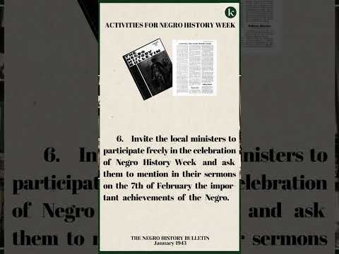 Carter G. Woodson's Negro History Week Activities - Part 6