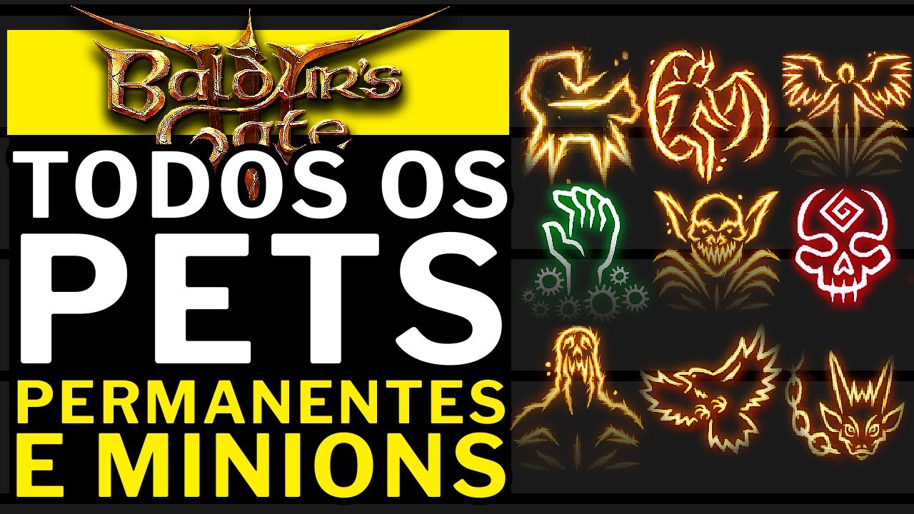 BALDUR'S GATE 3 - TODOS OS PETS E MINIONS PERMANENTES DO JOGO!!!