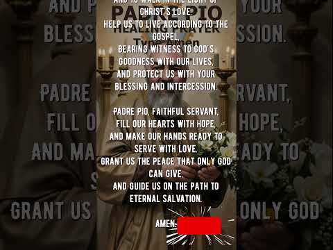 Padre Pio Healing Prayer