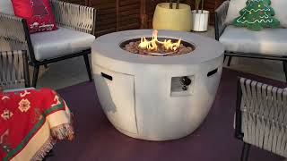 🔥Elegance and warmth at the same time! Round stove table and chair to make your winter more warm ✨